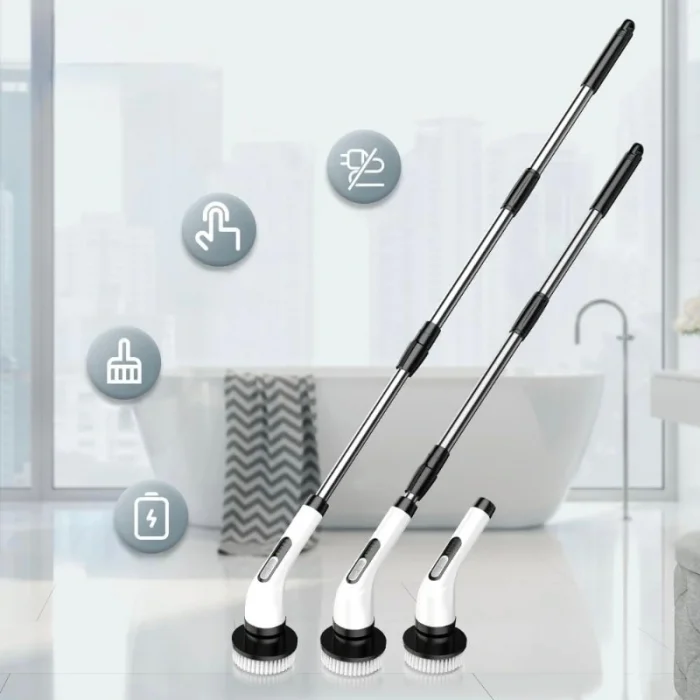 BUĞZ 7 in 1 Kablosuz Elektrikli Temizlik Fırçası Seti