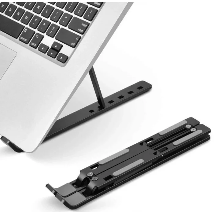  7 Kademeli Ayarlı Katlanabilir Laptop Tablet Standı Siyah