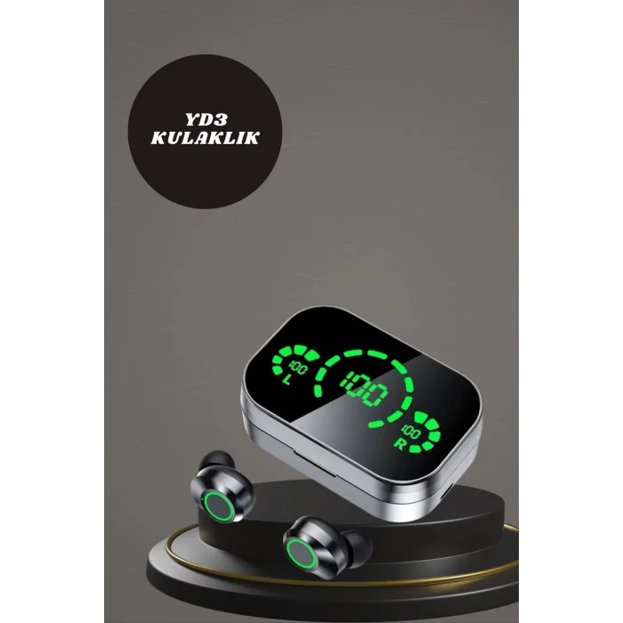  7 Kordonlu Akıllı Saat Ve Aynalı Bluetooth Kulaklık Powerbank Dijital Göstergeli