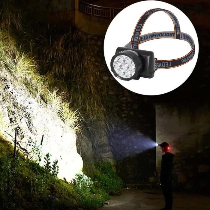 BUĞZ 7 Ledli Şarjlı Baret Kafa Lambası Wt-701