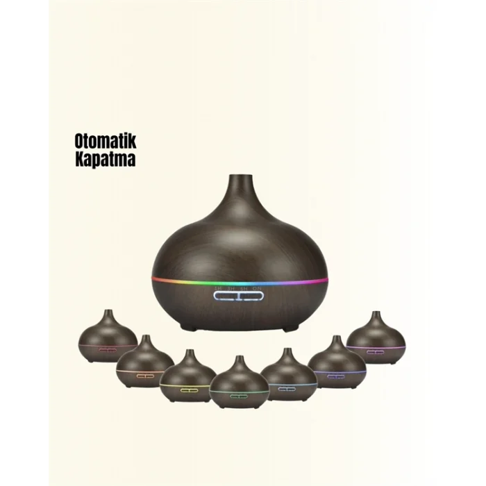 BUĞZ 7 Renk Işıklı Ultrasonik Hava Difüzörü – Sessiz ve Güvenli Kullanım