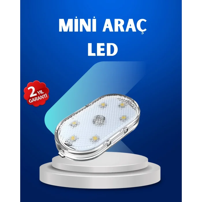  7 Renk Modlu Dokunmatik Sensörlü Mini LED Araç İçi Lamba