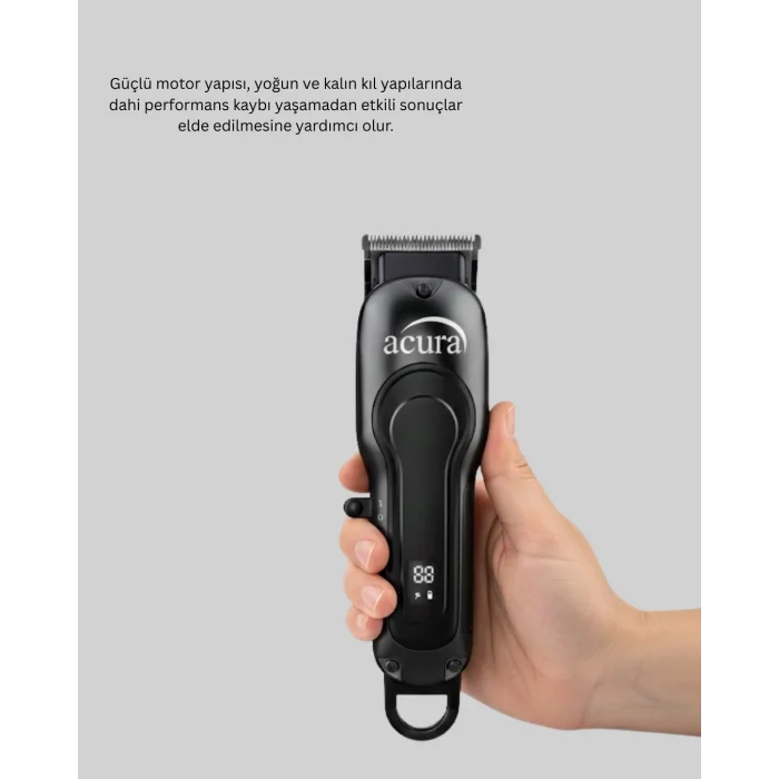 BUĞZ 7000 RPM Güçlü Motorlu LCD Göstergeli Şarjlı Tıraş Makinesi - Lisinya
