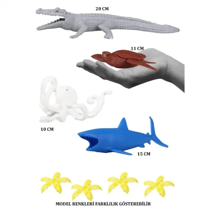  720 Toy Play 6 Parça Deniz Canlıları Figür Seti 10-20 cm - 1 adet stokta olan gönderilir