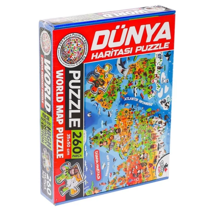  7375 Dünya Kültür Haritası Puzzle -Totteriq