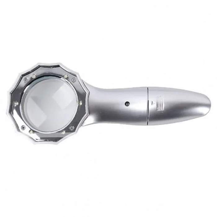 BUĞZ 7x Büyüteç 6 Led Işık Aydınlatma 50mm Optik Lens El Büyüteç