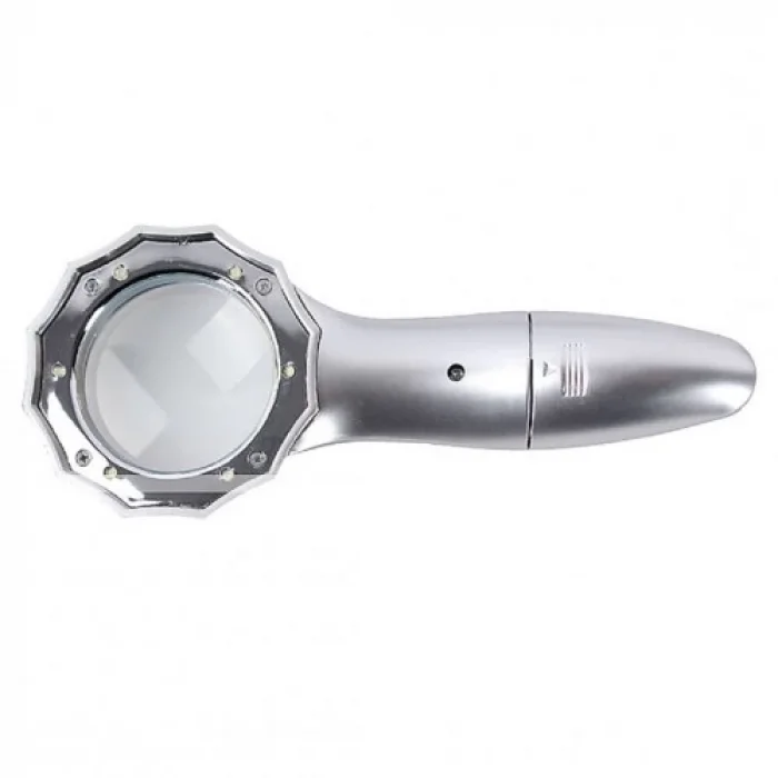 BUĞZ 7x Büyüteç 6 Led Işık Aydınlatma 50mm Optik Lens El Büyüteç - BUĞZ