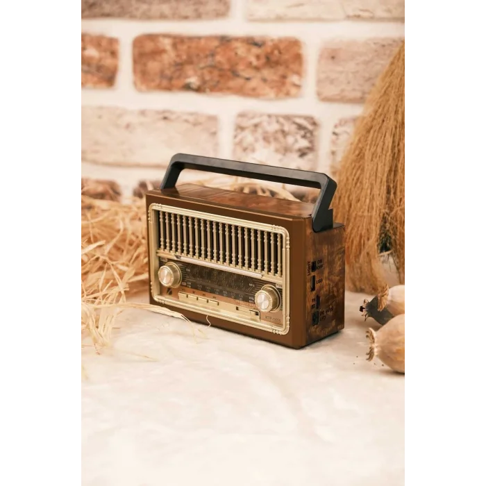 BUĞZ 8 Bantlı Nostaljik Radyo - Bluetooth, USB, SD Kart Desteği ve Hoparlör Özellikli
