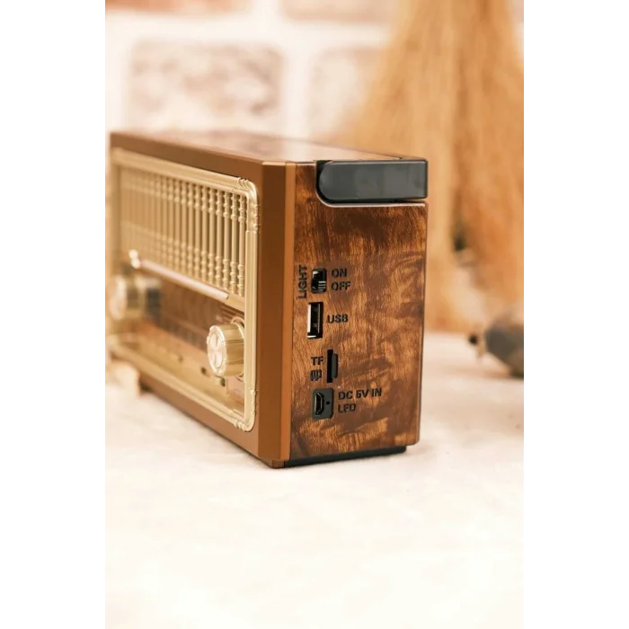 BUĞZ 8 Bantlı Nostaljik Radyo - Bluetooth, USB, SD Kart Desteği ve Hoparlör Özellikli