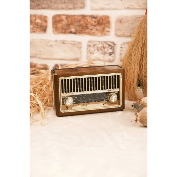 BUĞZ 8 Bantlı Nostaljik Radyo - Bluetooth, USB, SD Kart Desteği ve Hoparlör Özellikli