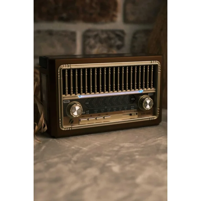 BUĞZ 8 Bantlı Nostaljik Radyo - Bluetooth, USB, SD Kart Desteği ve Hoparlör Özellikli