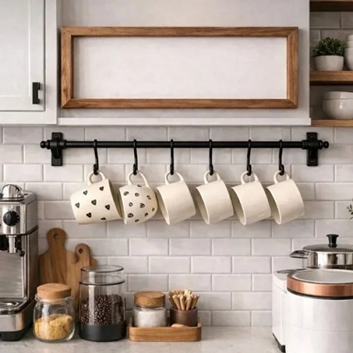 BUĞZ 8 Kancalı Yapışkanlı Askı Aparatı