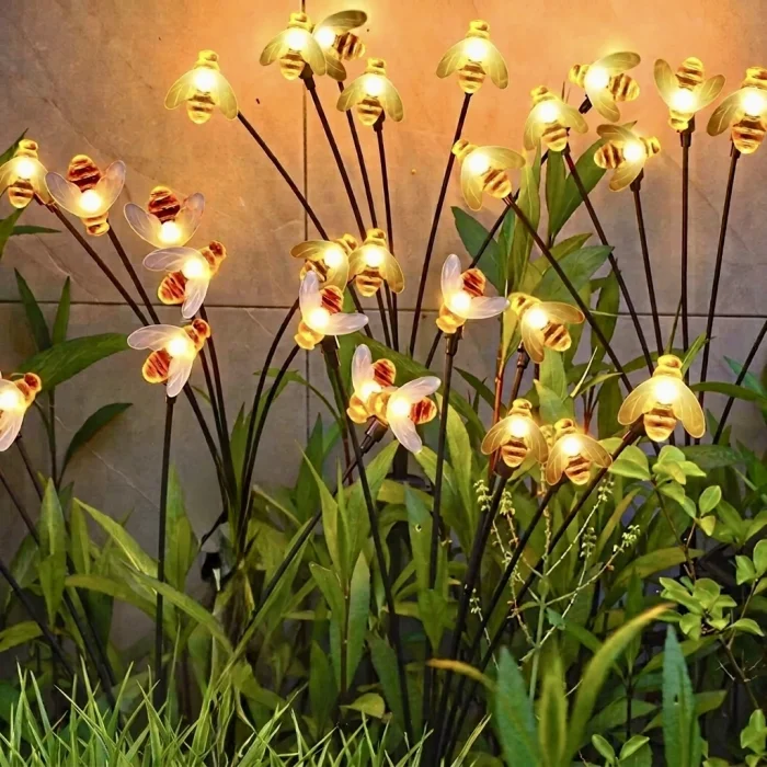 BUĞZ 8 Ledli Bal Arısı Solar Bahçe Aydınlatması 2’li Paket