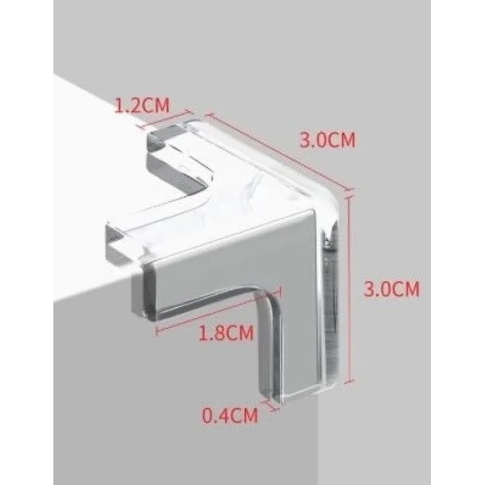BUĞZ 8 li Set Silikon Şeffaf Masa Kenarı Koruma Aparatı