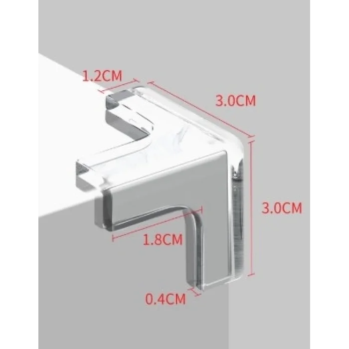BUĞZ 8 Li Set Silikon Şeffaf Masa Kenarı Koruma Aparatı Bx40