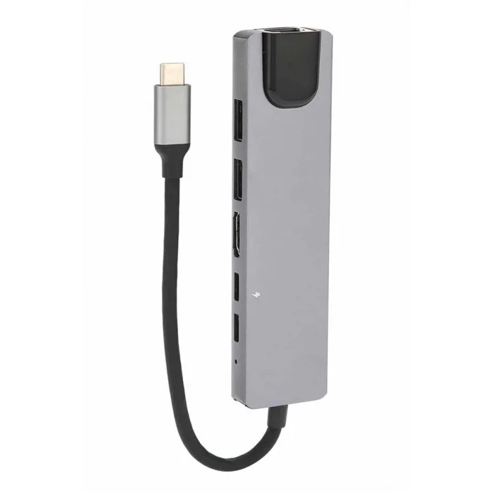 BUĞZ 8 Port Çoklayıcı Macbook Ile Uyumlu Çoğaltıcı Type-C dönüştürücü TF SD kart