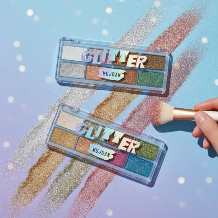 BUĞZ 8 Renk Yaz Glitter Far Paleti - 2li Set