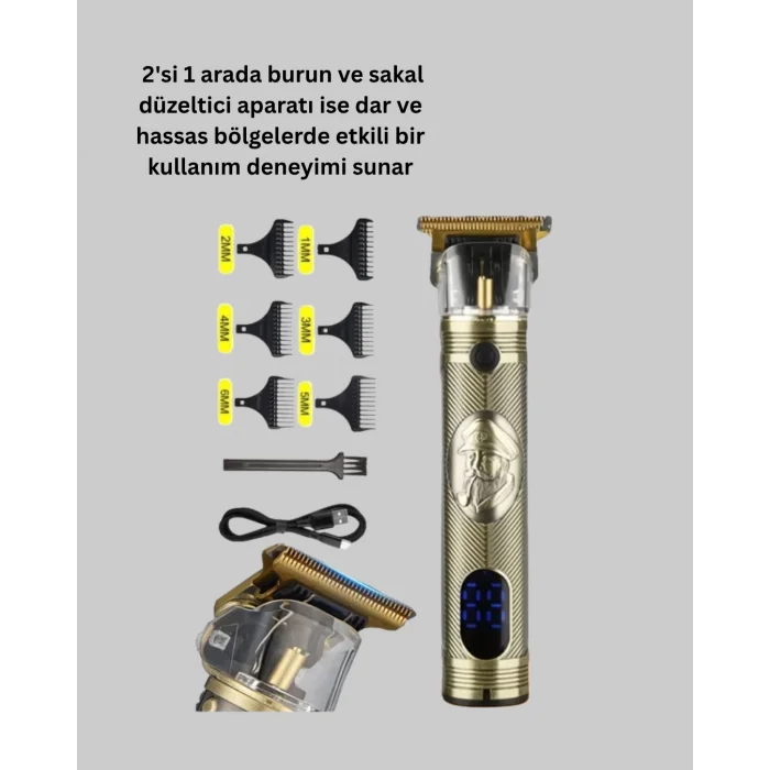  8 Taraklı Saç Kesme ve Sakal Şekillendirme Makinesi