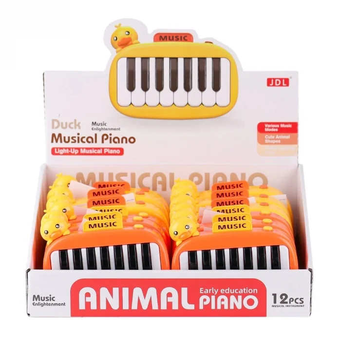  8897-1B Ördek Işıklı Müzikal Piano - 1 Adet Fiyatıdır