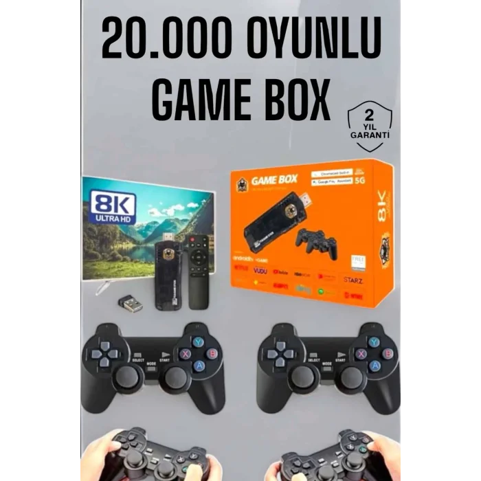  8K Premium 20.000 Oyunlu Gamebox TV Uyumlu
