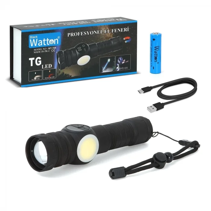 BUĞZ 9 Mod Şarjlı Kamp Lambası El Feneri  Wt-704