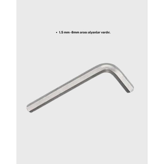 BUĞZ 9 Parça Alyan Anahtar Seti Isıl İşlem Görmüş Dayanıklı Çelik