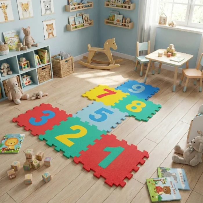 BUĞZ 9 Parça Sayılar Puzzle Yer Matı