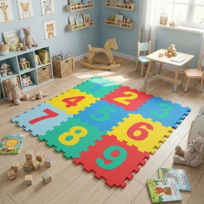 BUĞZ 9 Parça Sayılar Puzzle Yer Matı