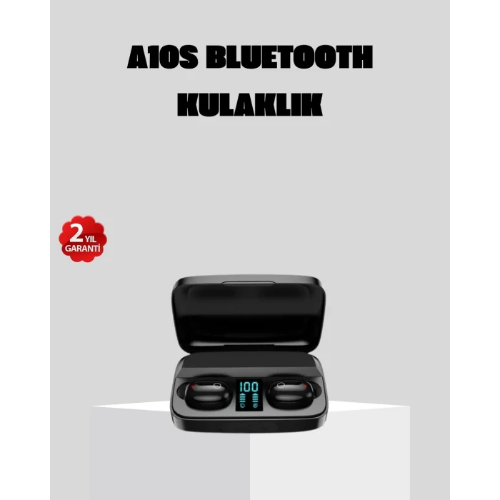 BUĞZ A10s Kablosuz Bluetooth Kulaklık – 1800mAh Powerbank, Otomatik Eşleşme, iOS/Android Uyumlu