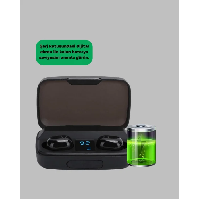  A10s TWS Bluetooth 5.0 Kablosuz Kulaklık 1800 mAh Şarj Kutulu