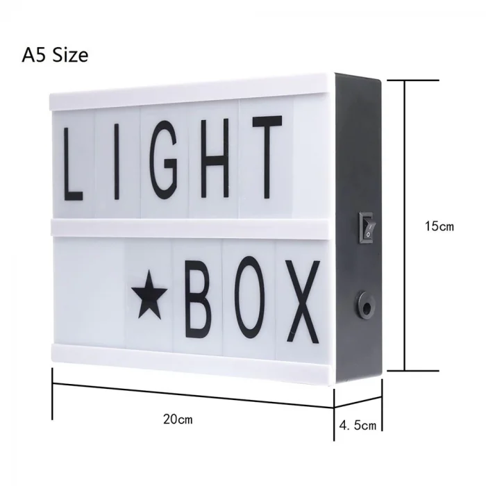 BUĞZ A5 Led Işıklı Yazı Panosu Lightbox