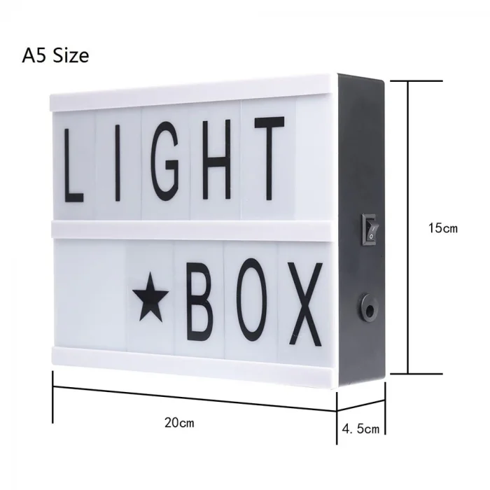 BUĞZ A5 Led Işıklı Yazı Panosu Lightbox - Lisinya