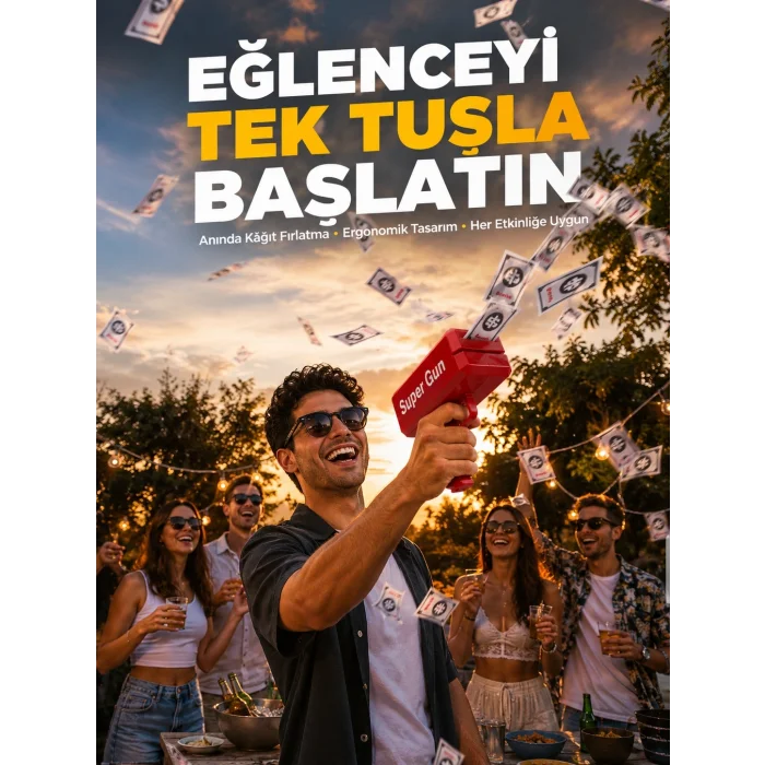 BUĞZ AA Pil ile Çalışan, Kolay Kullanımlı Kâğıt Fırlatıcı Oyuncak Yeni Nesil