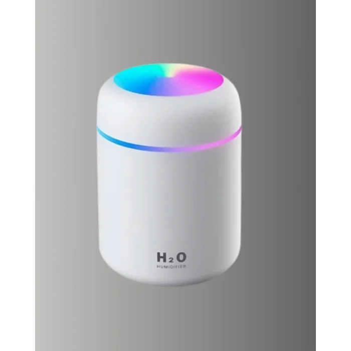  ABS Gövdeli 300ml USB Nemlendirici – Beyaz, Gri, Pembe Renk