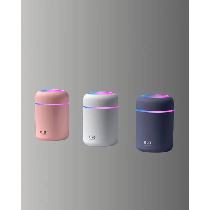 BUĞZ ABS Gövdeli 300ml USB Nemlendirici – Beyaz, Gri, Pembe Renk - BUĞZ