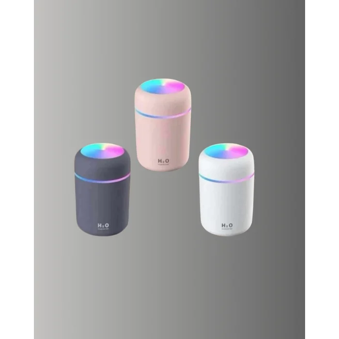 BUĞZ ABS Gövdeli 300ml USB Nemlendirici – Beyaz, Gri, Pembe Renk - BUĞZ