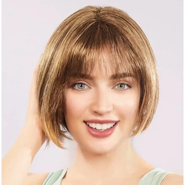  Açık Kahverengi Küt Parti Peruk