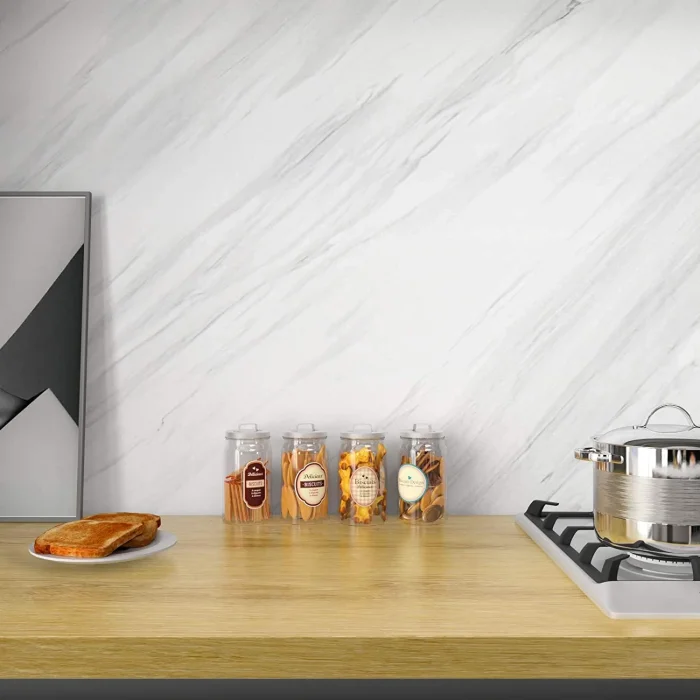 BUĞZ Açık Mermer Desenli Yapışkanlı Kaplama Kağıdı  Büyük Boy 5 Metre - Lisinya