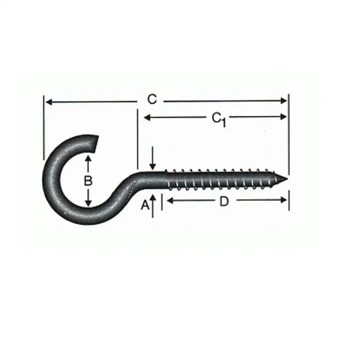 BUĞZ Açık Piton, Kanca, Çengel 19x70 - 144 Adet