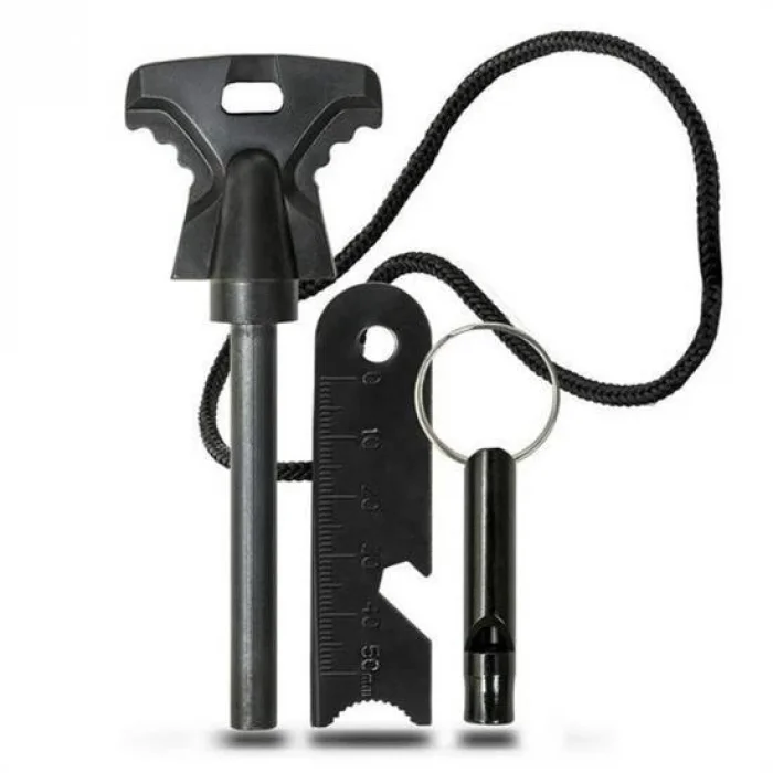 BUĞZ Acil Durum Magnezyum Çubuk Çakmaktaşı Hayatta Kalma Ateş Başlatıcı Çakmak Kiti Düdük Hediyel