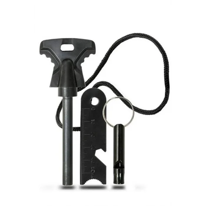 BUĞZ Acil Durum Magnezyum Çubuk Çakmaktaşı Hayatta Kalma Ateş Başlatıcı Çakmak Kiti Düdük Hediyel