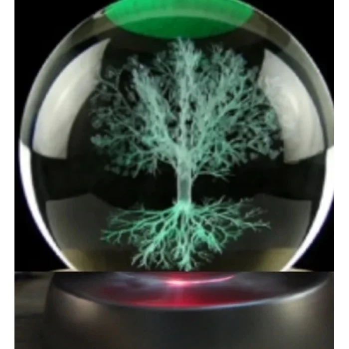 BUĞZ Ağaç Plastik Altlıklı Cam Küre