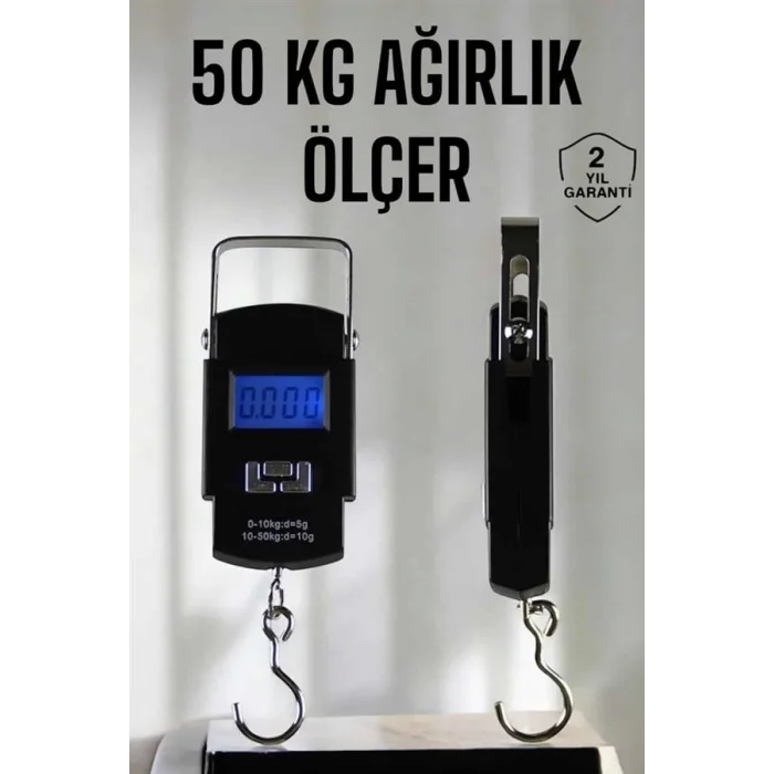  Ağırlık Ölçer 50 Kg El Terazisi El Kantarı Pilli Led Ekran