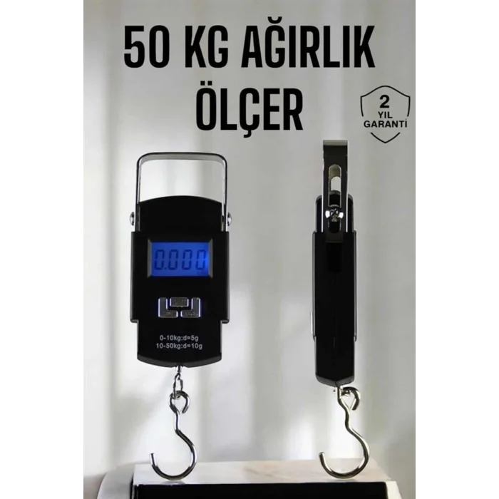 BUĞZ Ağırlık Ölçer 50 Kg El Terazisi El Kantarı Pilli Led Ekran - BUĞZ