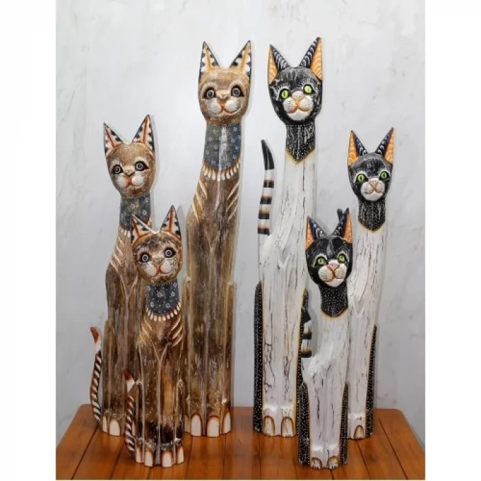  Ahşap 3lü Kedi Seti 1 Metre Model 3