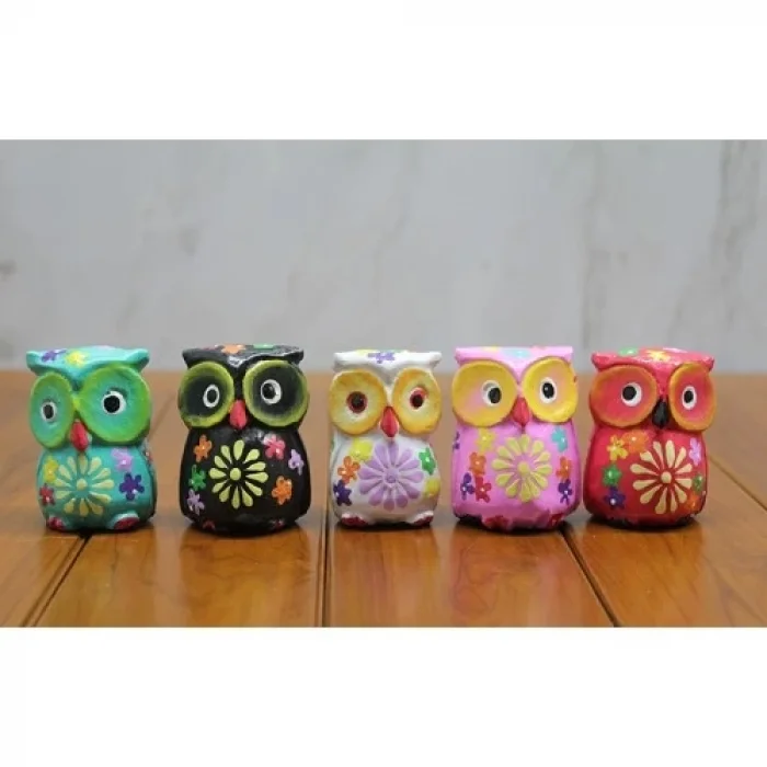  Ahşap 5li Baykuş Seti Model 2