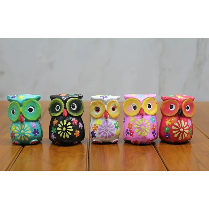 BUĞZ Ahşap 5li Baykuş Seti Model 2