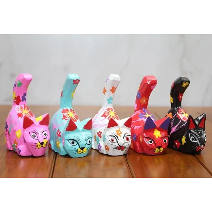 BUĞZ Ahşap 5li Kedi Seti Polos:11