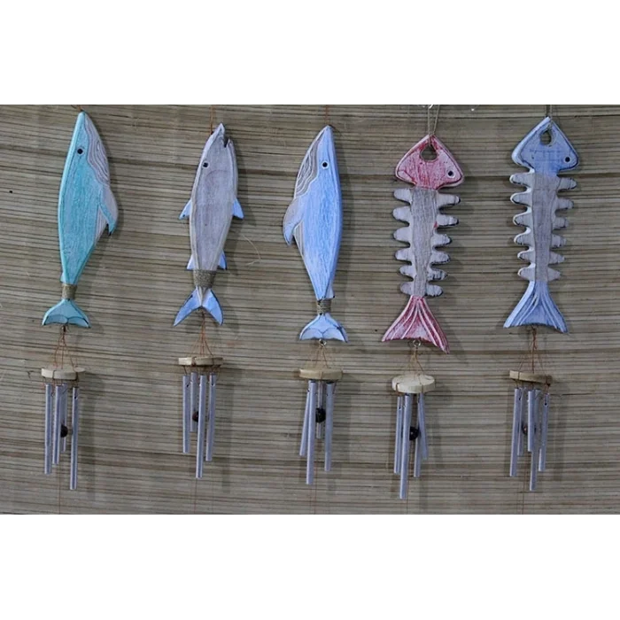 BUĞZ Ahşap Balıklı Metal Çan