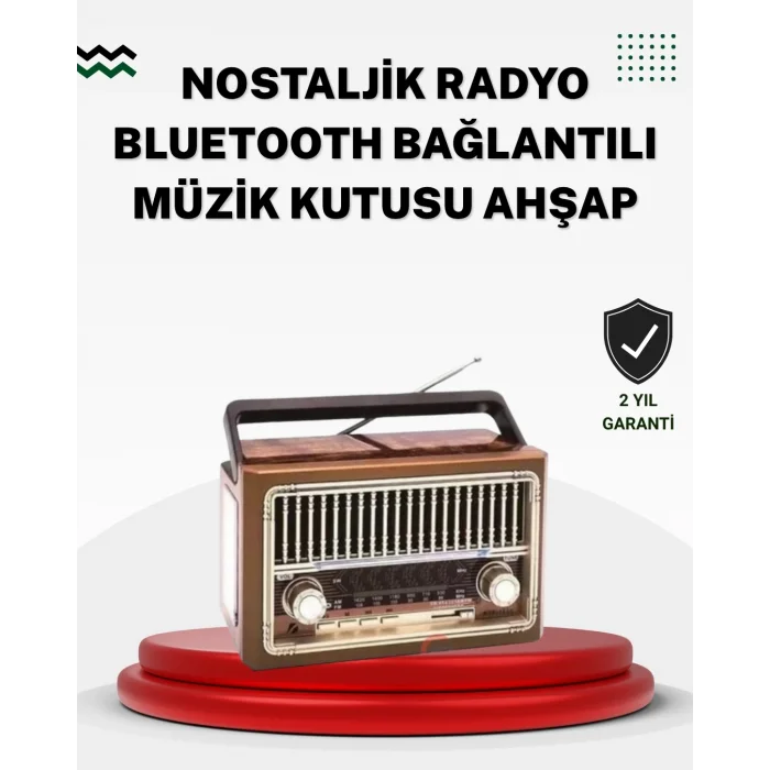  Ahşap Görünümlü Masaüstü Bluetooth Cihaz